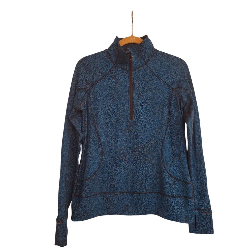 Lululemon Pullover Women's 10 Blue Nylon Blend‎ 1/4 Zip